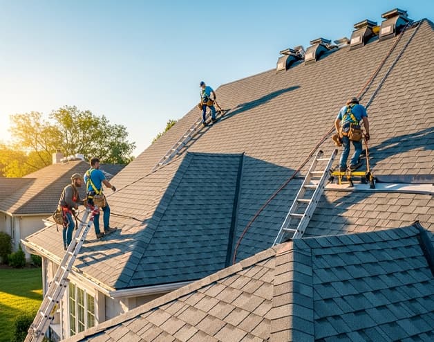 Shingle roofing installation